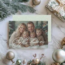 彼の愛疑問に思のクリスマスのカードの瞬間の緑