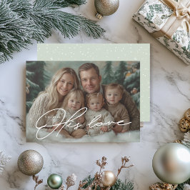 彼の愛疑問に思のクリスマスのカードの瞬間の緑 招待状