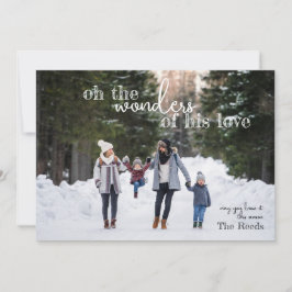 彼の愛疑問に思のクリスマスのカードの4枚の写真 シーズンカード