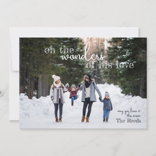 彼の愛疑問に思のクリスマスのカードの4枚の写真 シーズンカード (正面)