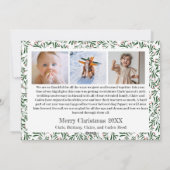 彼の愛疑問に思のクリスマスのカードの4枚の写真 シーズンカード (裏面)