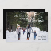 彼の愛疑問に思のクリスマスのカード4フォトブラック シーズンカード (正面/裏面)