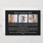 彼の愛疑問に思のクリスマスのカード4フォトブラック シーズンカード (裏面)