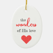 彼の愛疑問に思のクリスマスの飾り セラミックオーナメント (正面)