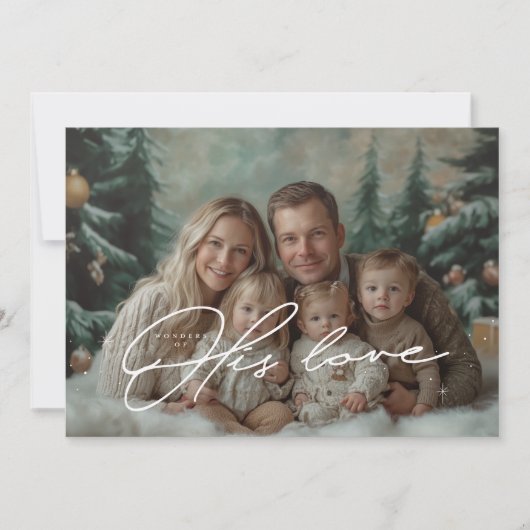 彼の愛疑問に思のクリスマスカードの緑 招待状 (正面)