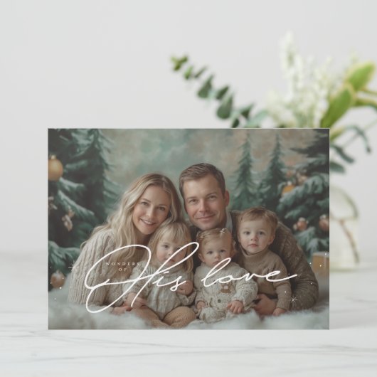 彼の愛疑問に思のクリスマスカードの緑 招待状 (スタンド正面)