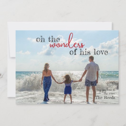 彼の愛疑問に思のクリスマスカード シーズンカード (正面)