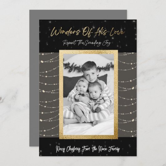 彼の愛疑問に思のクリスマスカード シーズンカード (正面/裏面)