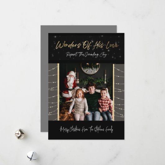 彼の愛疑問に思のクリスマスカード シーズンカード (正面/裏面インサイチュ)