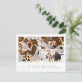 彼の愛疑問に思のクリスマス3写真コラージュ ポストカード (スタンド正面)