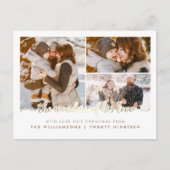 彼の愛疑問に思のクリスマス3写真コラージュ ポストカード (正面)