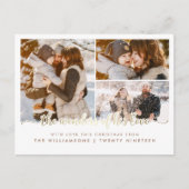 彼の愛疑問に思のトレンディーのスクリプトのクリスマス写真 シーズンポストカード (正面)