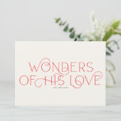 彼の愛疑問に思の一つの写真のタイポグラフィ宗教的 シーズンカード (スタンド正面)