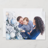 彼の愛疑問に思の一つの写真のタイポグラフィ宗教的 シーズンカード (裏面)