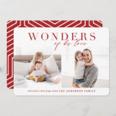 彼の愛疑問に思の信仰上の多写真クリスマス シーズンカード (正面/裏面)