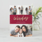 彼の愛疑問に思の写真のクリスマスの手書き シーズンカード (スタンド正面)