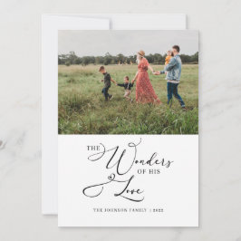 彼の愛疑問に思の写真のタイポグラフィモダン シーズンカード