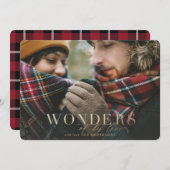 彼の愛疑問に思の写真の金ゴールドの休日の シーズンカード (正面/裏面)