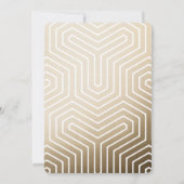 彼の愛疑問に思の写真の金ゴールドの幾何数々の的な サンキューカード (裏面)