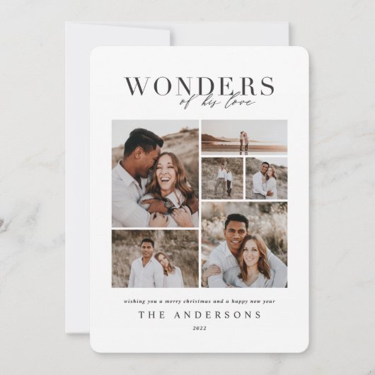 彼の愛疑問に思の写真数々の写真plaidバック サンキューカード (正面)