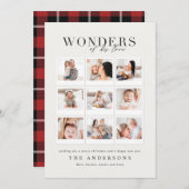 彼の愛疑問に思の写真数々の写真plaidバック シーズンカード (正面/裏面)