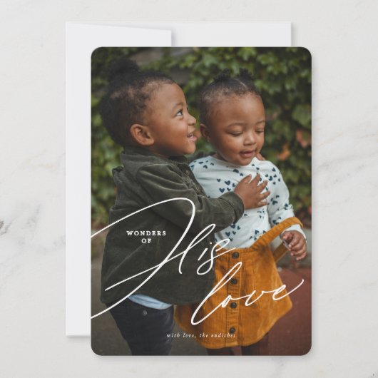 彼の愛疑問に思の宗教のクリスマスのカード シーズンカード (正面)