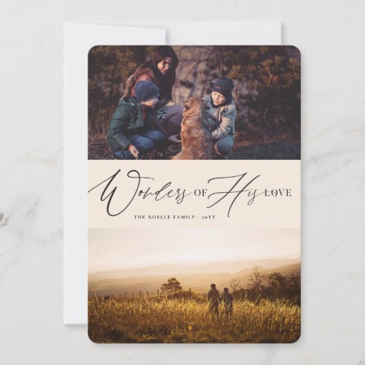 彼の愛疑問に思の宗教のクリスマスの写真2 シーズンカード (正面)