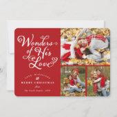 彼の愛疑問に思の宗教のクリスマスの写真3 シーズンカード (正面)