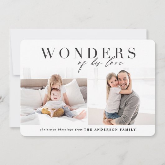 彼の愛疑問に思の宗教的なクリスマス シーズンカード (正面)