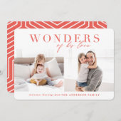 彼の愛疑問に思の宗教的なクリスマス シーズンカード (正面/裏面)