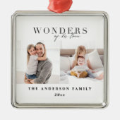 彼の愛疑問に思の宗教的なクリスマス メタルオーナメント (正面)