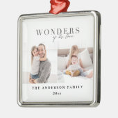 彼の愛疑問に思の宗教的なクリスマス メタルオーナメント (左)