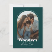 彼の愛疑問に思の宗教的なビーチのクリスマス シーズンカード (正面)