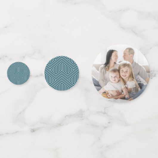 彼の愛疑問に思の幾何学的なモダンクリスマス コンフェッティ (裏面)