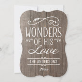 彼の愛疑問に思の木のクリスマス素朴の写真 シーズンカード (正面)