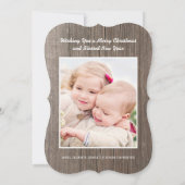 彼の愛疑問に思の木のクリスマス素朴の写真 シーズンカード (裏面)