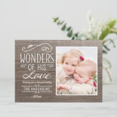 彼の愛疑問に思の木のクリスマス素朴の写真 シーズンカード (スタンド正面)