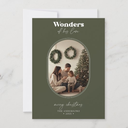彼の愛疑問に思の聖降誕祭の写真 シーズンカード (正面)