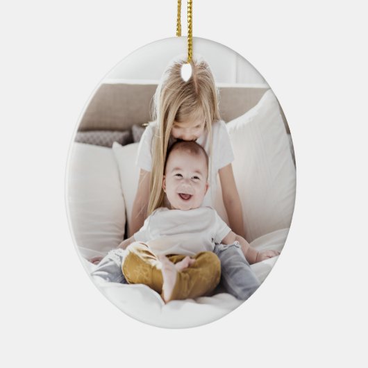 彼の愛疑問に思の聖降誕祭の写真 セラミックオーナメント (右)