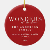 彼の愛疑問に思の聖降誕祭の写真 セラミックオーナメント (裏面)