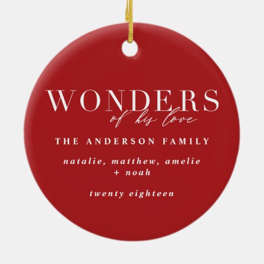 彼の愛疑問に思の聖降誕祭の祈り セラミックオーナメント (裏面)