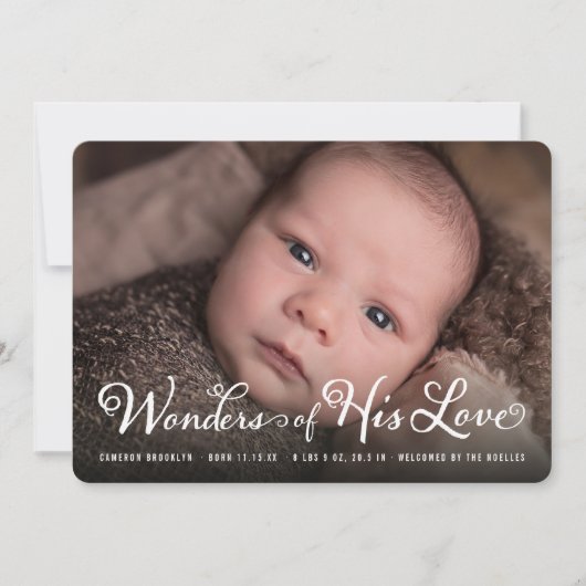 彼の愛疑問に思の聖降誕祭の誕生 案内状 (正面)