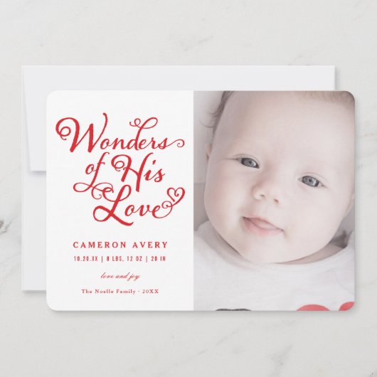 彼の愛疑問に思の聖降誕祭の誕生 案内状 (正面)