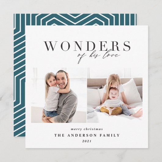 彼の愛疑問に思の聖降誕祭は宗教的な青 シーズンカード (正面/裏面)