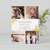 彼の愛疑問に思の4枚の写真クリスマスゴールドフォイルH 箔シーズンカード (立ち正面)