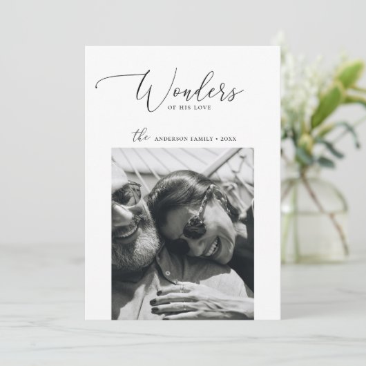 彼の愛疑問に思の | ミニマルなクリスマスフォト シーズンカード (スタンド正面)