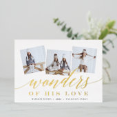 彼の愛疑問に思の |写真のコラージュ 箔シーズンカード (立ち正面)