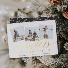 彼の愛疑問に思の |写真のコラージュ 箔シーズンカード