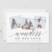 彼の愛疑問に思の |宗教的な写真コラージュ シーズンカード (正面)