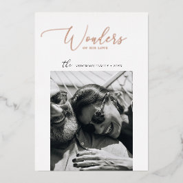 彼の愛疑問に思の | 金ゴールドエレガントのクリスマスフォト 箔シーズンカード